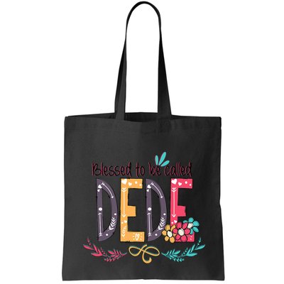 Blessed To Be Called Dede Colorful Grandma Bag