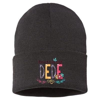 Blessed To Be Called Dede Colorful Grandma Sustainable Knit Beanie