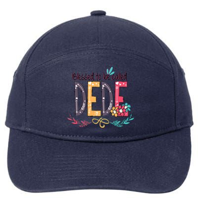 Blessed To Be Called Dede Colorful Grandma 7-Panel Snapback Hat