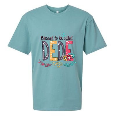 Blessed To Be Called Dede Colorful Grandma Sueded Cloud Jersey T-Shirt