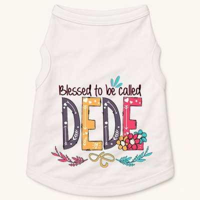 Blessed To Be Called Dede Colorful Grandma Doggie Tank