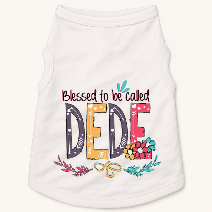 Blessed To Be Called Dede Colorful Grandma Doggie Tank