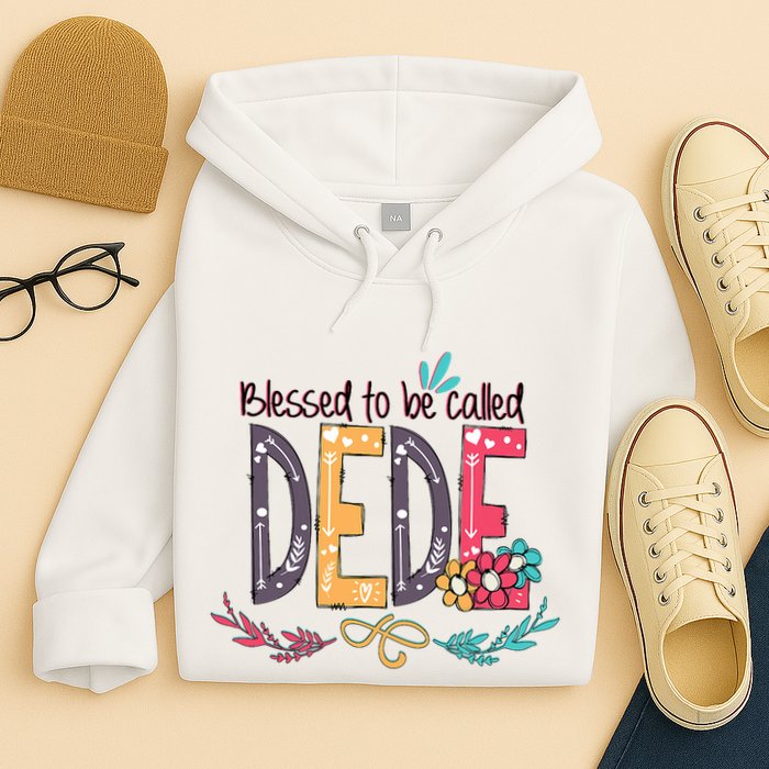 Blessed To Be Called Dede Colorful Grandma Hoodie