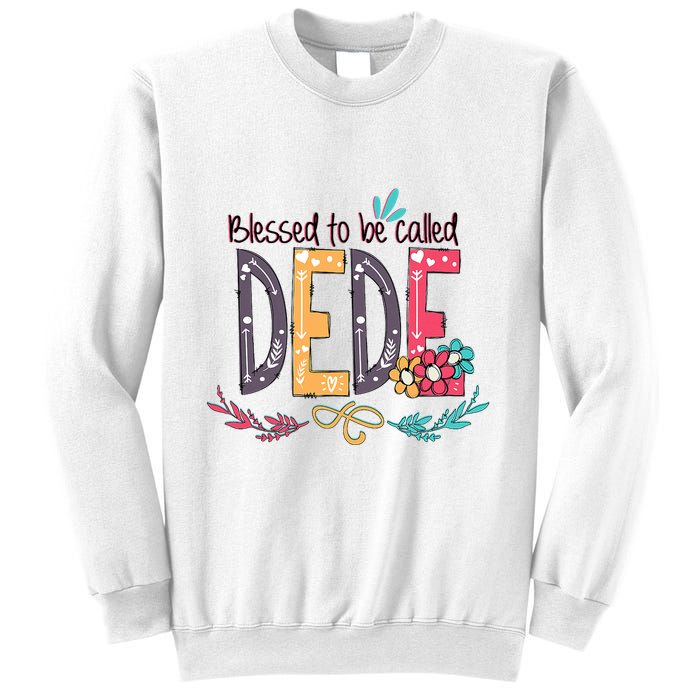 Blessed To Be Called Dede Colorful Grandma Sweatshirt
