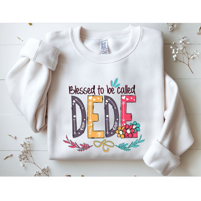 Blessed To Be Called Dede Colorful Grandma Sweatshirt