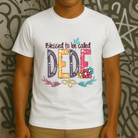 Blessed To Be Called Dede Colorful Grandma T-Shirt