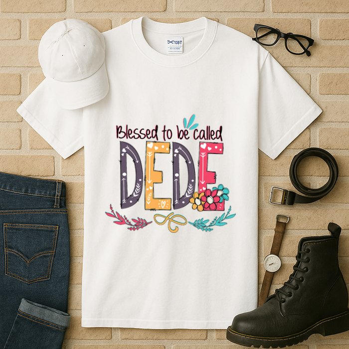 Blessed To Be Called Dede Colorful Grandma Tall T-Shirt