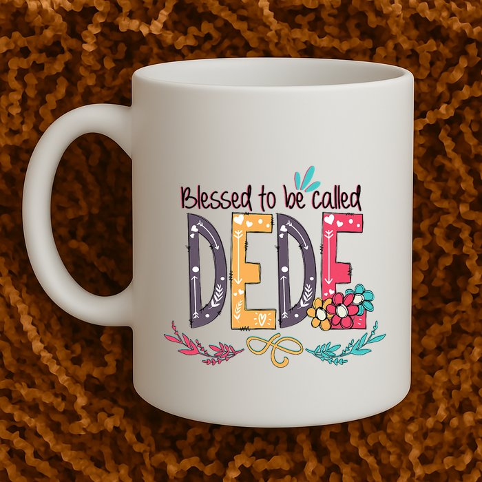Blessed To Be Called Dede Colorful Grandma Mug
