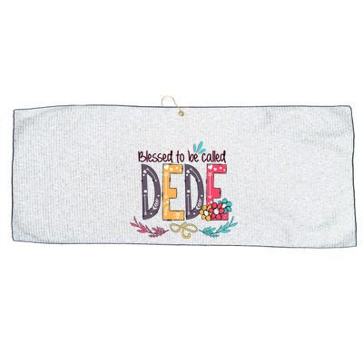 Blessed To Be Called Dede Colorful Grandma Large Microfiber Waffle Golf Towel