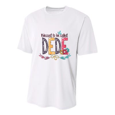 Blessed To Be Called Dede Colorful Grandma Youth Performance Sprint T-Shirt