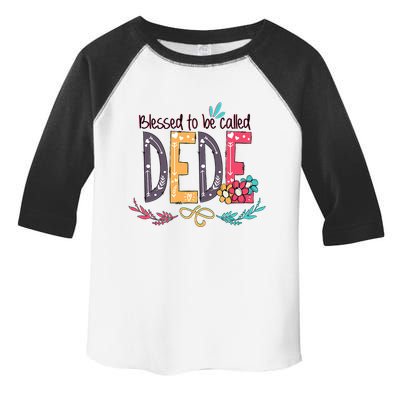 Blessed To Be Called Dede Colorful Grandma Toddler Fine Jersey T-Shirt