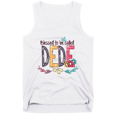 Blessed To Be Called Dede Colorful Grandma Tank Top