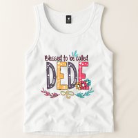Blessed To Be Called Dede Colorful Grandma Tank Top