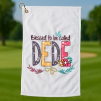 Blessed To Be Called Dede Colorful Grandma Golf Towel