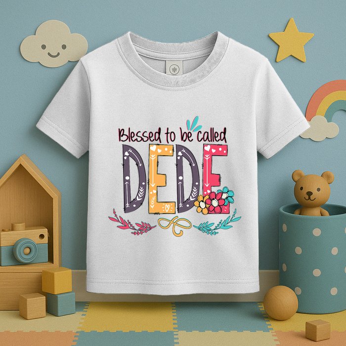 Blessed To Be Called Dede Colorful Grandma Toddler T-Shirt