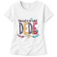 Blessed To Be Called Dede Colorful Grandma Womens T-Shirt