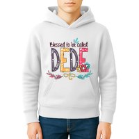 Blessed To Be Called Dede Colorful Grandma Kids Hoodie