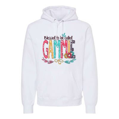 Blessed To Be Called Gammie Colorful Grandma Premium Hoodie