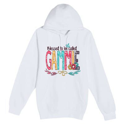 Blessed To Be Called Gammie Colorful Grandma Premium Pullover Hoodie