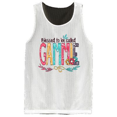 Blessed To Be Called Gammie Colorful Grandma Mesh Reversible Basketball Jersey Tank