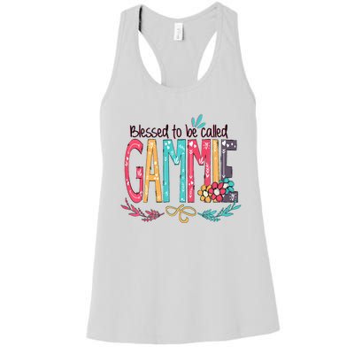 Blessed To Be Called Gammie Colorful Grandma Women's Racerback Tank