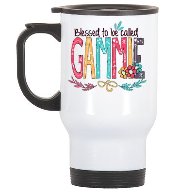 Blessed To Be Called Gammie Colorful Grandma Stainless Steel Travel Mug