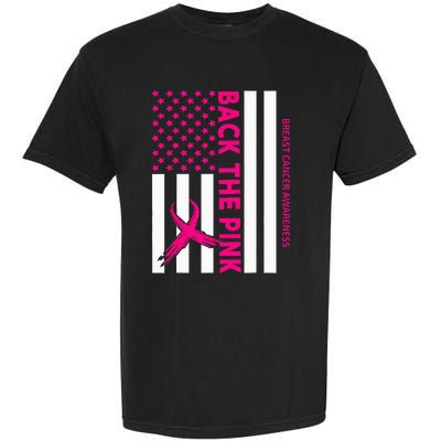 Back The Breast Cancer Awareness Flag Garment-Dyed Heavyweight T-Shirt