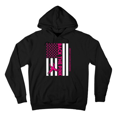 Back The Breast Cancer Awareness Flag Hoodie