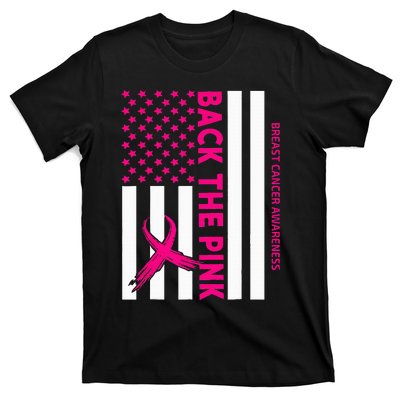 Back The Breast Cancer Awareness Flag T-Shirt