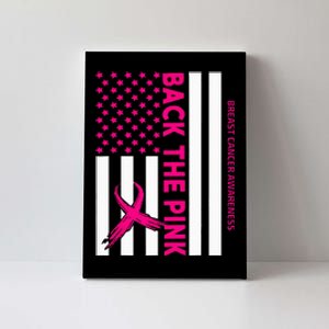 Back The Breast Cancer Awareness Flag Canvas