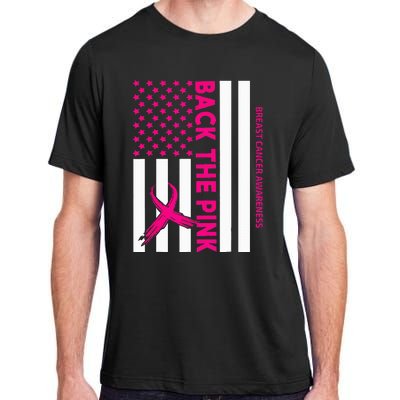 Back The Breast Cancer Awareness Flag Adult ChromaSoft Performance T-Shirt