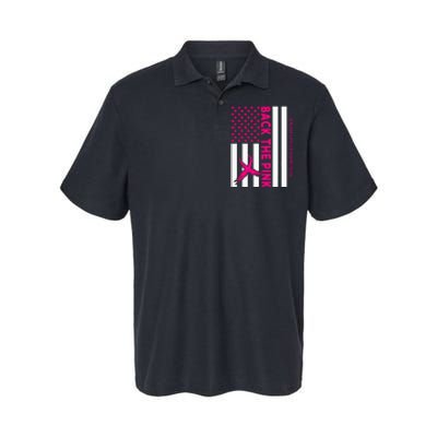 Back The Breast Cancer Awareness Flag Softstyle Adult Sport Polo