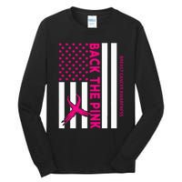 Back The Breast Cancer Awareness Flag Tall Long Sleeve T-Shirt