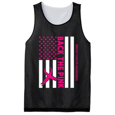 Back The Breast Cancer Awareness Flag Mesh Reversible Basketball Jersey Tank