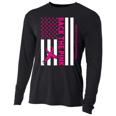 Back The Breast Cancer Awareness Flag Cooling Performance Long Sleeve Crew