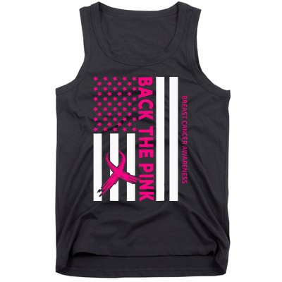 Back The Breast Cancer Awareness Flag Tank Top