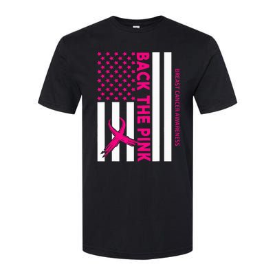 Back The Breast Cancer Awareness Flag Softstyle® CVC T-Shirt