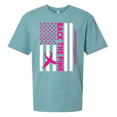 Back The Breast Cancer Awareness Flag Sueded Cloud Jersey T-Shirt