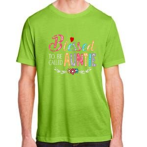 Blessed To Be Called Auntie Colorful Art MotherS Day Adult ChromaSoft Performance T-Shirt