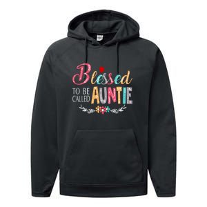 Blessed To Be Called Auntie Colorful Art MotherS Day Performance Fleece Hoodie