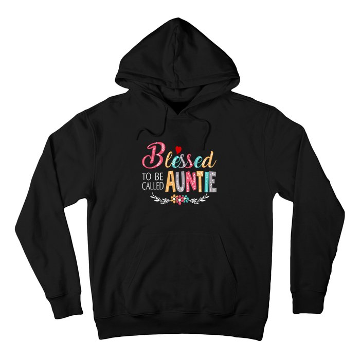 Blessed To Be Called Auntie Colorful Art MotherS Day Hoodie