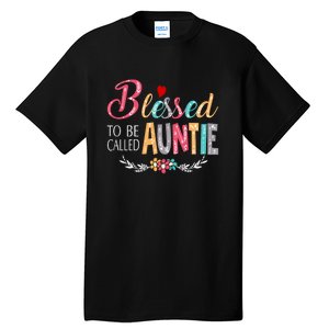 Blessed To Be Called Auntie Colorful Art MotherS Day Tall T-Shirt