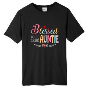 Blessed To Be Called Auntie Colorful Art MotherS Day Tall Fusion ChromaSoft Performance T-Shirt