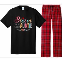 Blessed To Be Called Auntie Colorful Art MotherS Day Pajama Set