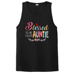 Blessed To Be Called Auntie Colorful Art MotherS Day PosiCharge Competitor Tank