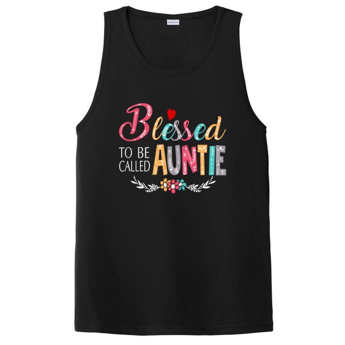 Blessed To Be Called Auntie Colorful Art MotherS Day PosiCharge Competitor Tank