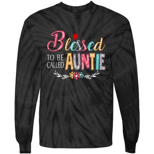 Blessed To Be Called Auntie Colorful Art MotherS Day Tie-Dye Long Sleeve Shirt