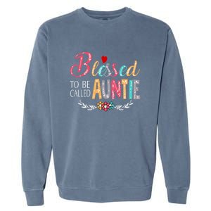 Blessed To Be Called Auntie Colorful Art MotherS Day Garment-Dyed Sweatshirt