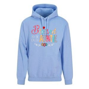 Blessed To Be Called Auntie Colorful Art MotherS Day Unisex Surf Hoodie