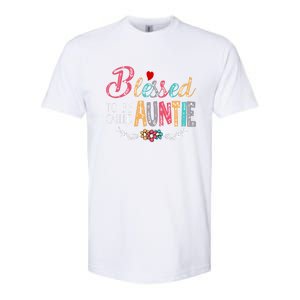 Blessed To Be Called Auntie Colorful Art MotherS Day Softstyle CVC T-Shirt